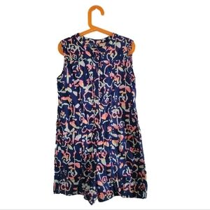 GAP KIDS Girls Sleeveless Romper Size US XL Navy Floral Abstract Print